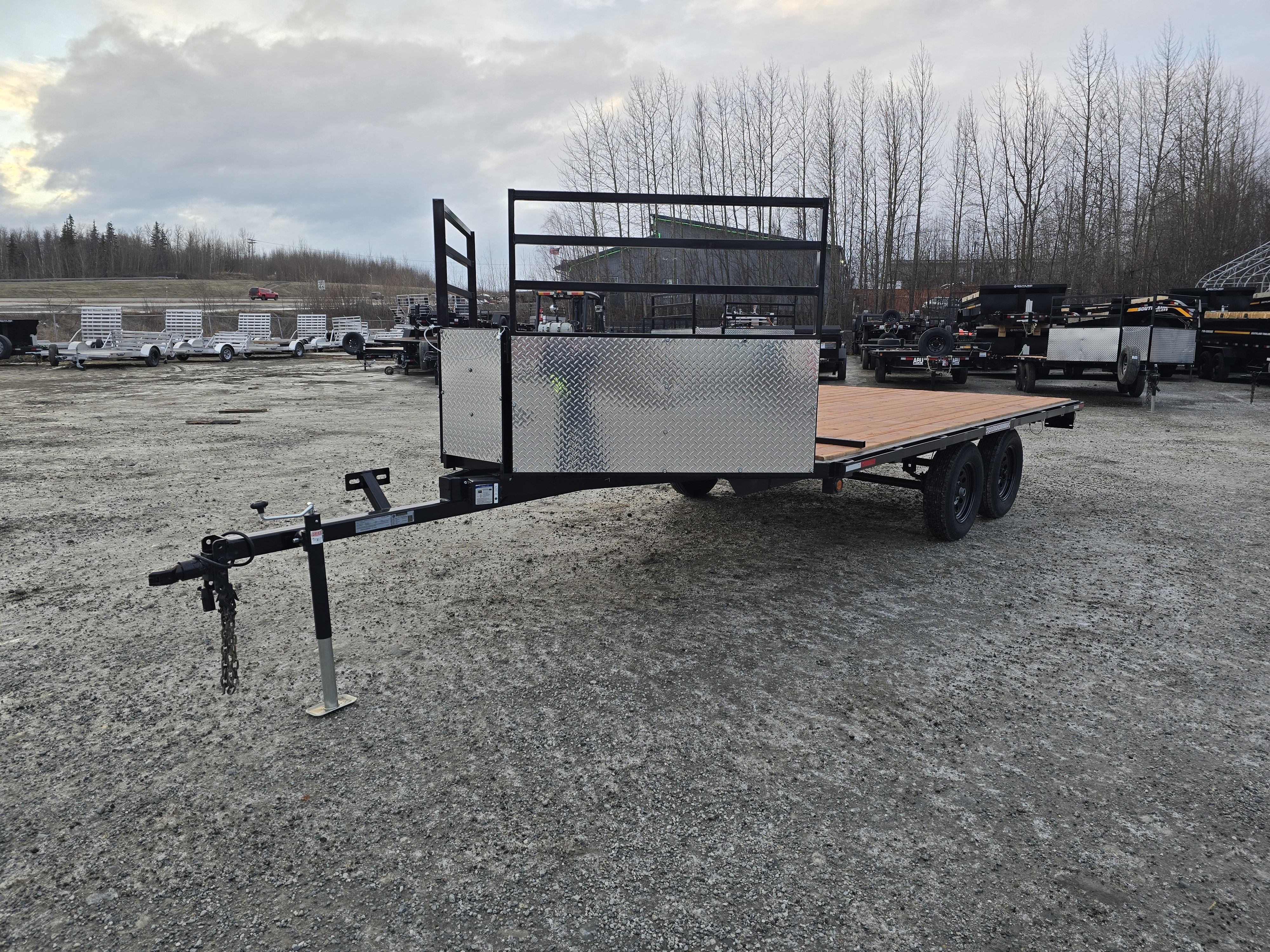 2025 Quadrax Trailers 8.5×14+3 7K Snowmachine Trailer – 8.514VNS (Black)