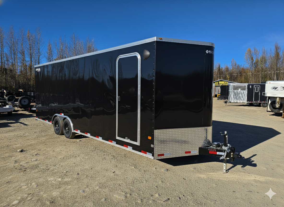2026 Royal Cargo Trailers 8.5×26 (24+2) 11.4K Enclosed – LARCT52-826V-86 RAMP – 88438-BLK-CSD (Black)