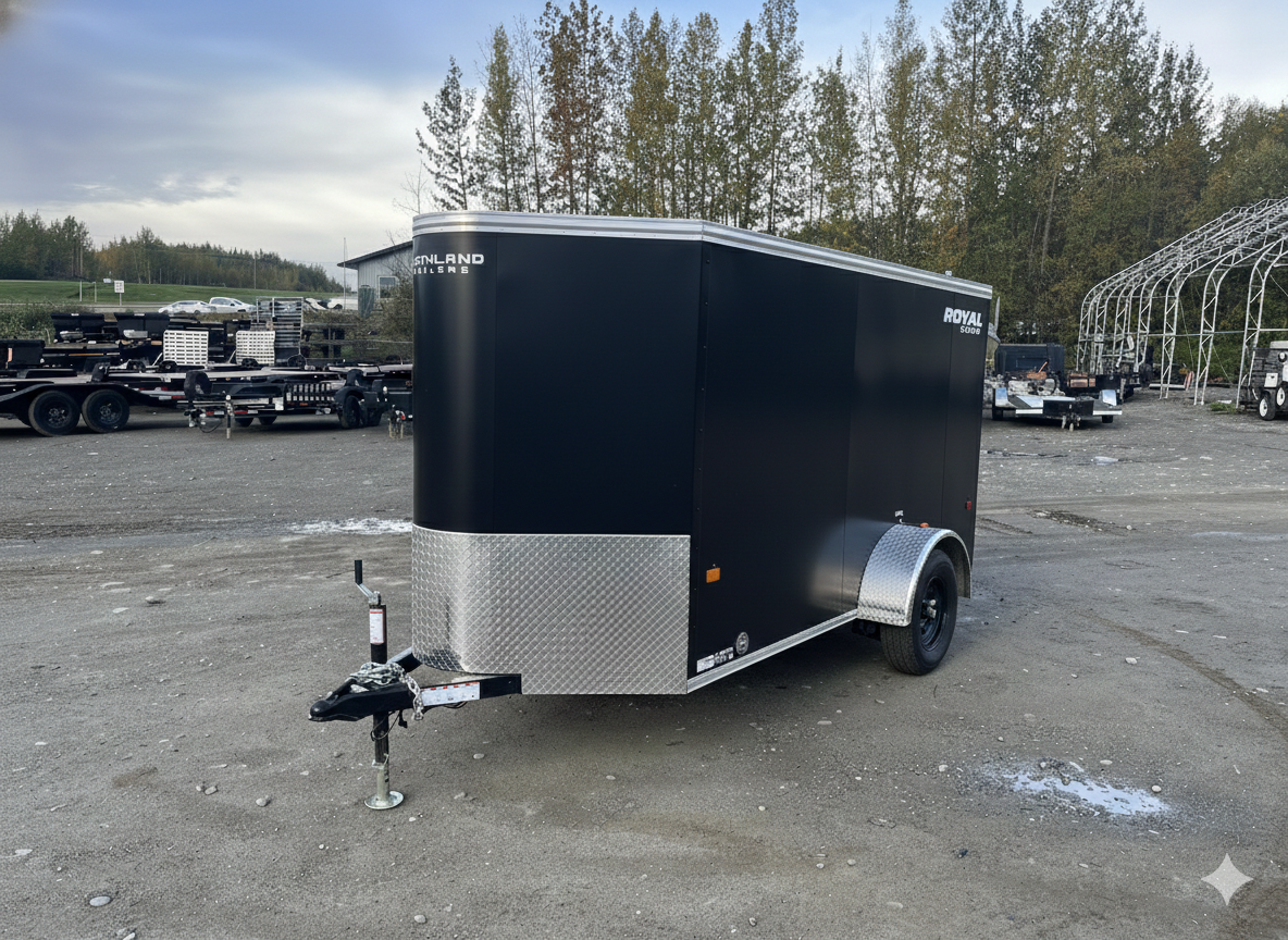 2026 Royal Cargo Trailers 5×12 (10+2) 3K Enclosed – LCHS29-512V-64 RAMP – 85979-BLK (Black)