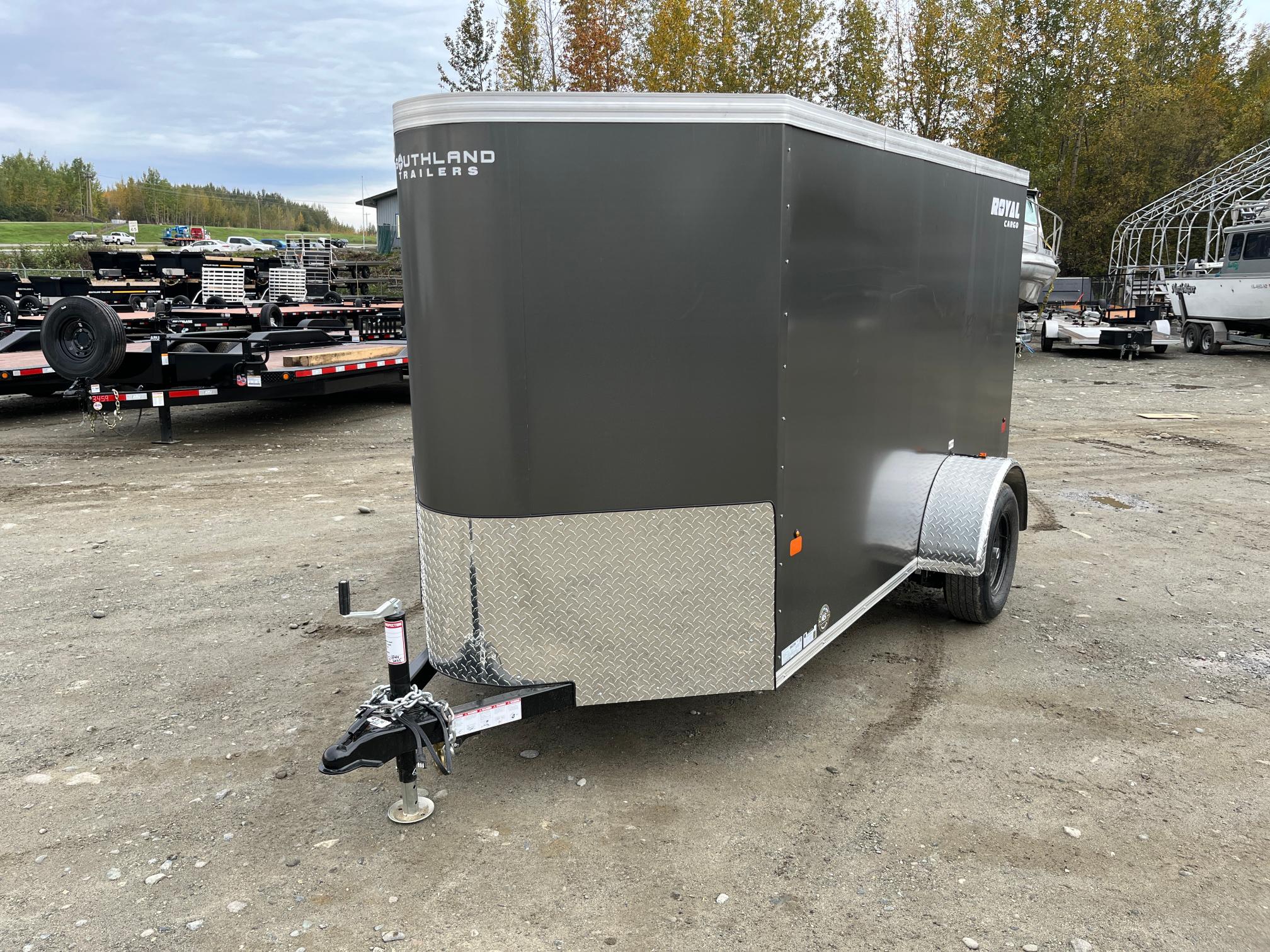 2026 Royal Cargo Trailers 5×12 (10+2) 3K Enclosed – LCHS29-512V-64 RAMP – 93641-CHR (Charcoal)