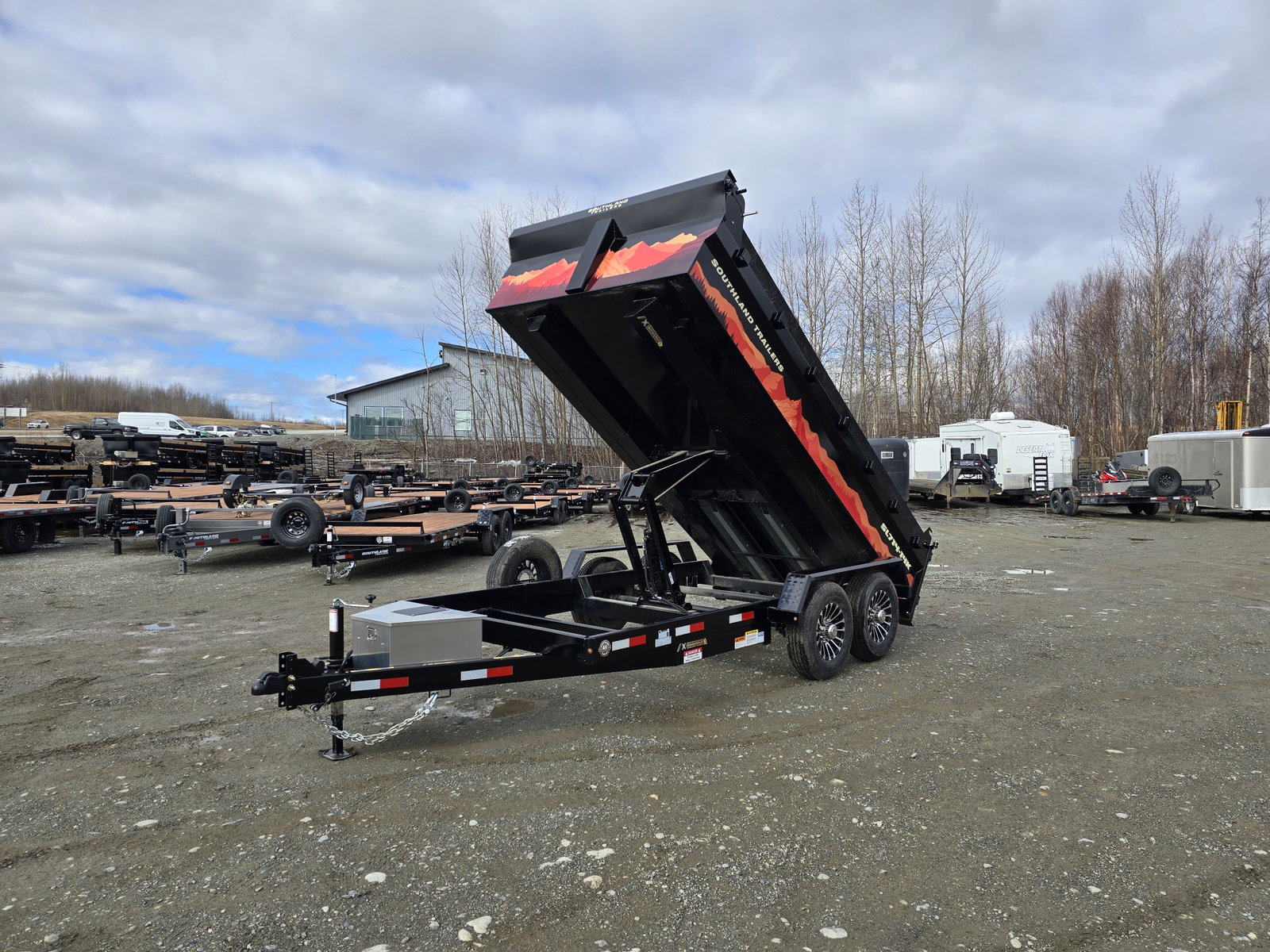 2026 Southland Trailers 7×14 15.4K Dump – SL714-14K – LIMITED GRAPHICS PACK 1 (Desert Mountains) (Black)