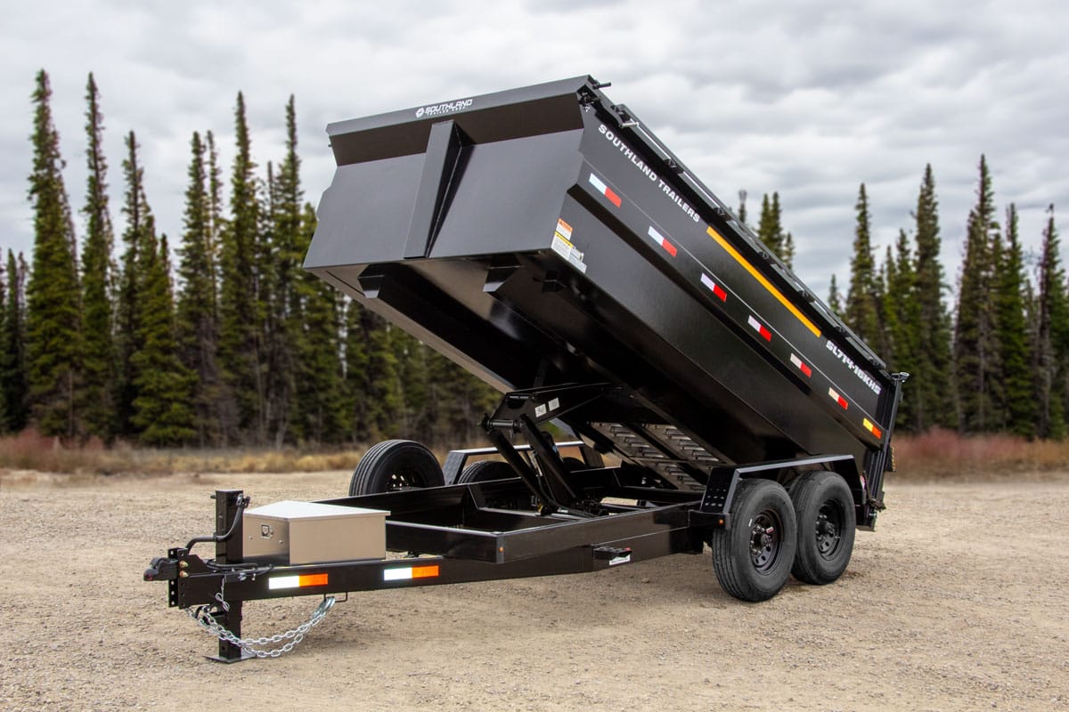 2026 Southland Trailers 7×14 17.6K Dump (High Sides) – SL714-16KHS (Black)